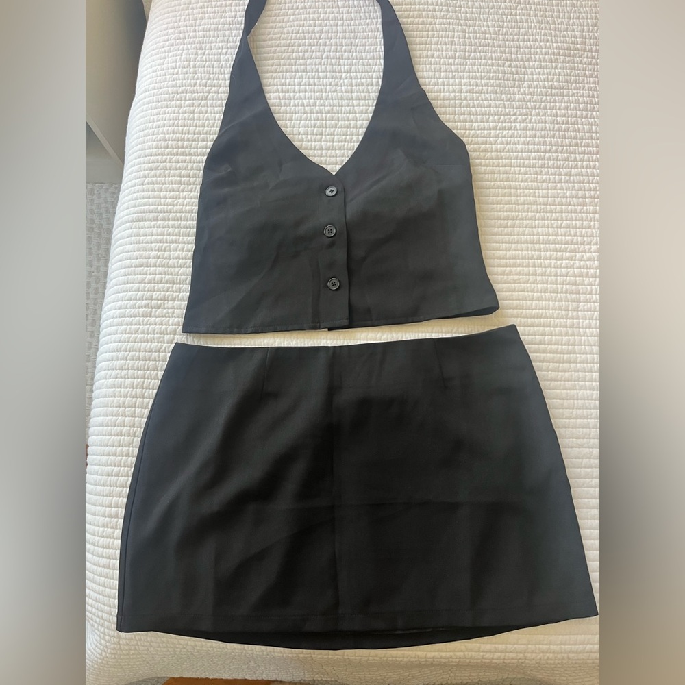 Revolve Black Women's Skirt Set